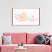 Cute pastel capybara canvas afdruk (Insitu (Woonkamer))