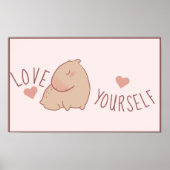 Cute pastel capybara poster (Voorkant)
