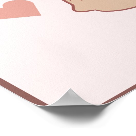 Cute pastel capybara poster (Hoek)