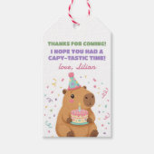 Cute Pastel Capybara Verjaardag Bedankt Favor Cadeaulabel (Voorkant)