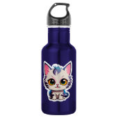 Cute "Pastel Cat" Water Bottle Waterfles (Voorkant)