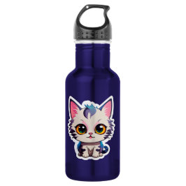 Cute "Pastel Cat" Water Bottle Waterfles