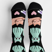 Cute Pastel Cats Crew Socks – Kitty Sokken (Top)