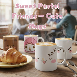 Cute Pastel Character Design Koffiemok