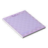 Cute Pastel Chic Lavender Personalized Notitieblok (Schuin)