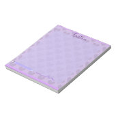 Cute Pastel Chic Lavender Personalized Notitieblok (Linkerzijde)