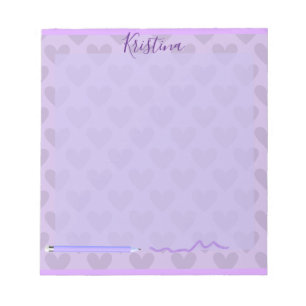 Cute Pastel Chic Lavender Personalized Notitieblok