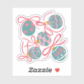 Cute Pastel Christmas Ornament Sticker (Vel)