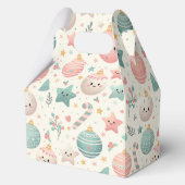 Cute Pastel Christmas Pattern Ornaments and Stars Bedankdoosjes (Voorkant)