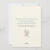 Cute Pastel Christmas Pattern Ornaments and Stars Feestdagenkaart (Achterkant)