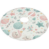 Cute Pastel Christmas Pattern Ornaments and Stars Kerstboom Rok (Gekanteld)