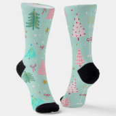 Cute Pastel Christmas Socks Sokken (Gebogen)