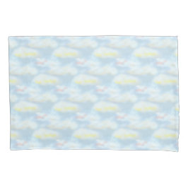 Cute Pastel Clouds on Light Blue Kussensloop