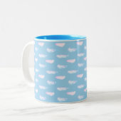 Cute Pastel Clouds Two-Tone Coffee Mok (Voorkant links)