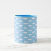 Cute Pastel Clouds Two-Tone Coffee Mok (Center)