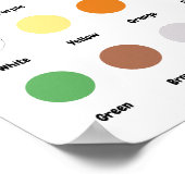 Cute Pastel Color Baby Nursery Education Poster (Hoek)