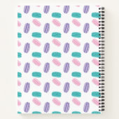 Cute Pastel Colorful Kawaii Macarons Personalized Notitieboek (Achterkant)
