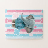 Cute Pastel Colors Elephant Puzzles Legpuzzel (Horizontaal)