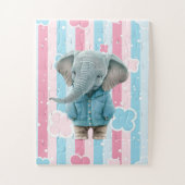 Cute Pastel Colors Elephant Puzzles  Legpuzzel (Verticaal)