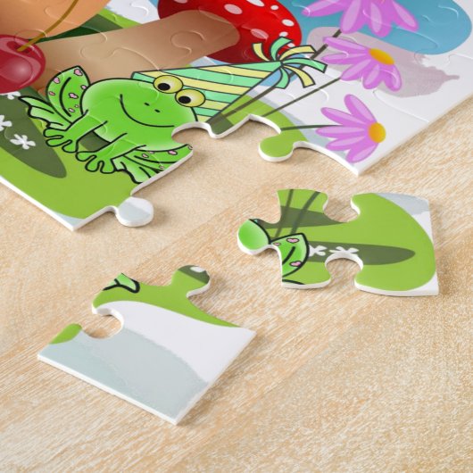 Cute Pastel Colors Puzzles Happy Birthday Legpuzzel (Zijkant)