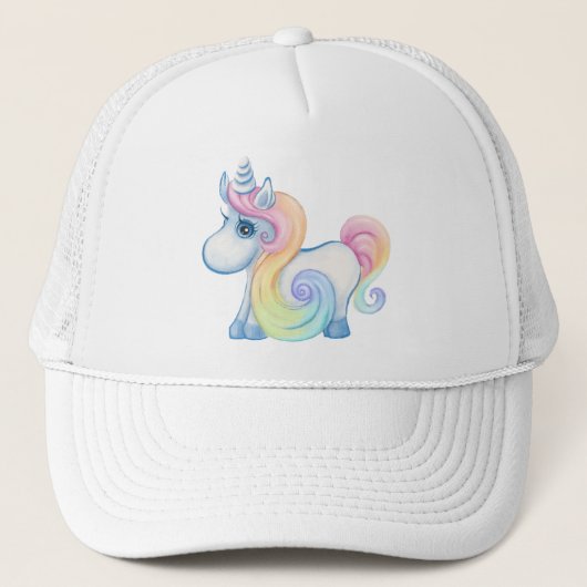 Cute Pastel Colour Unicorn Trucker Pet (Voorkant)