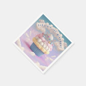 Cute Pastel Cupcake Birthday Servet (Hoek)