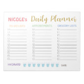 Cute Pastel Daily Planner Notitieblok (Voorkant)
