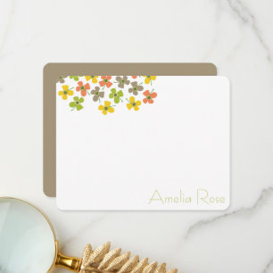 Cute Pastel Daisies Pop Flowers Chic New Baby Girl Bedankkaart
