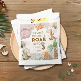 Cute Pastel Dinosaur Birthday Party  Bedankzakje