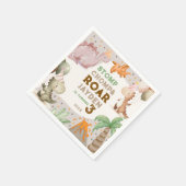 Cute Pastel Dinosaur Birthday Party Servet (Hoek)