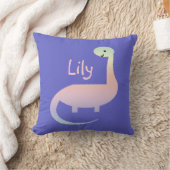 Cute Pastel Dinosaur for Girls Personalized Pillow Kussen (Deken)
