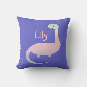 Cute Pastel Dinosaur for Girls Personalized Pillow Kussen