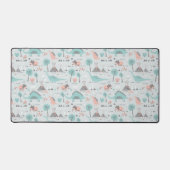 Cute Pastel Dinosaur Pattern Bureaumat (Voorkant)