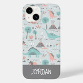 Cute Pastel Dinosaur Pattern Case-Mate iPhone Case (Achterkant)