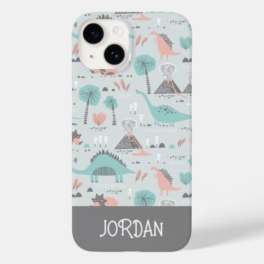 Cute Pastel Dinosaur Pattern Case-Mate iPhone Case (Achterkant)