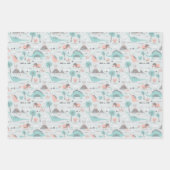 Cute Pastel Dinosaur Pattern Inpakpapier Vel (Voorkant)