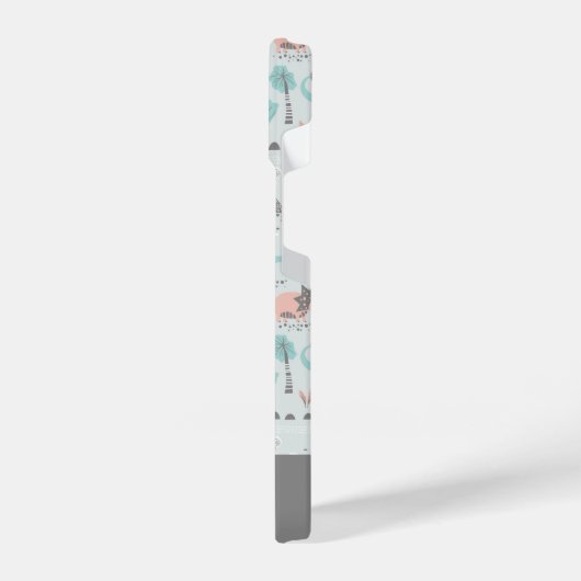 Cute Pastel Dinosaur Pattern iPhone Hoesje (Linkerkant)