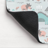 Cute Pastel Dinosaur Pattern Muismat (Hoek)