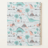 Cute Pastel Dinosaur Pattern Planner (Achterkant)