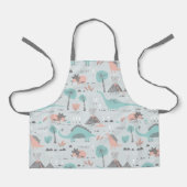 Cute Pastel Dinosaur Pattern Schort (Voorkant)