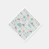 Cute Pastel Dinosaur Pattern Servet (Hoek)