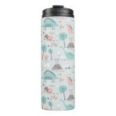 Cute Pastel Dinosaur Pattern Thermosbeker (Voorkant)