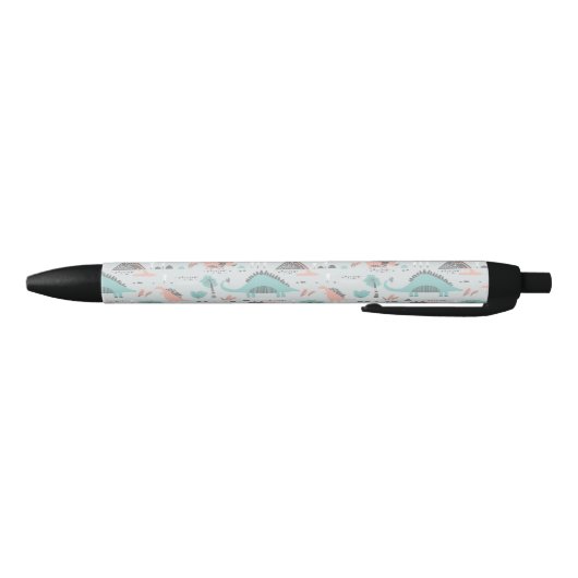 Cute Pastel Dinosaur Pattern Zwarte Inkt Pen (Bodem)