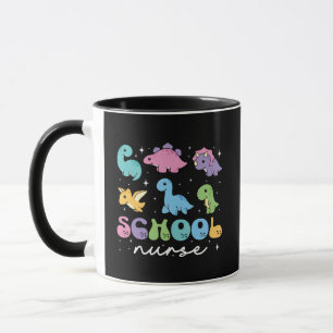Cute Pastel Dinosauren Terug naar School Kinderen Mok