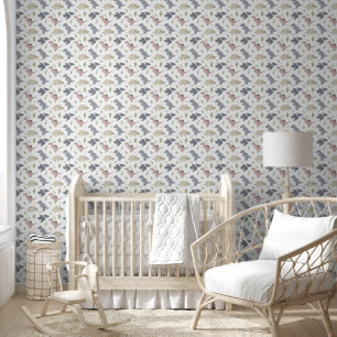 Cute Pastel Dinosaurus Geslacht Neutrale Baby Nurs Behang