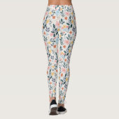 Cute Pastel Ditsy Boho Wildflower Meadow Leggings (Achterkant)