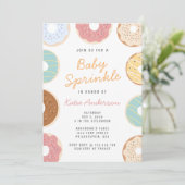 Cute Pastel Donuts Baby Sprinkle Kaart (Staand voorkant)