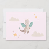 Cute Pastel Dragons Kids Birthday Party Kaart (Achterkant)