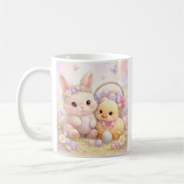 Cute Pastel Easter Bunny & Duck Koffiemok