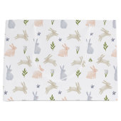 Cute Pastel Easter Bunny Spring Groot Cadeauzakje (Voorkant)